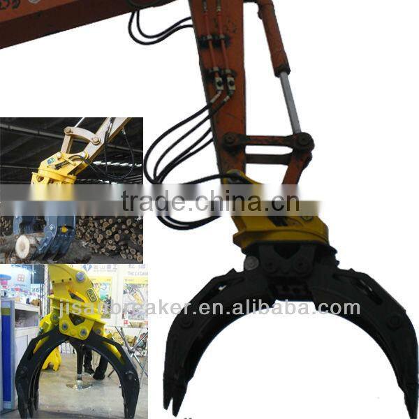 durable KAIYUAN hydraulic grapple, KAIYUAN excavator attachment grapple,wood log grapple