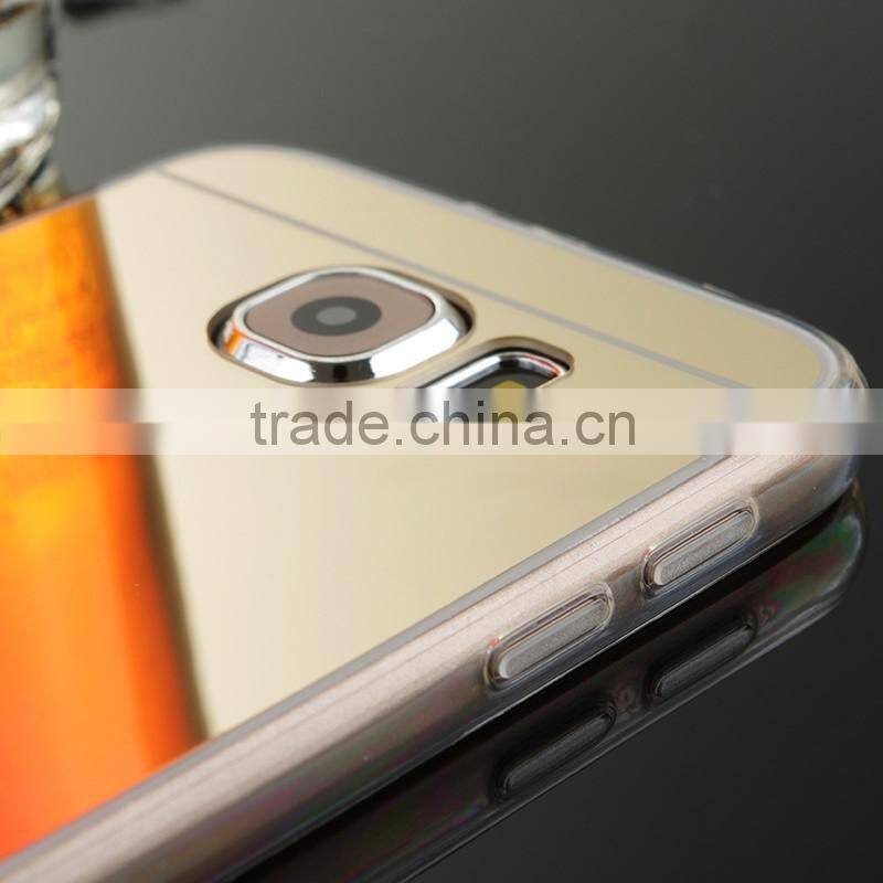 Wholesale Case cover for samsung galaxy s6 , tpu bumper mirror mobile phone case