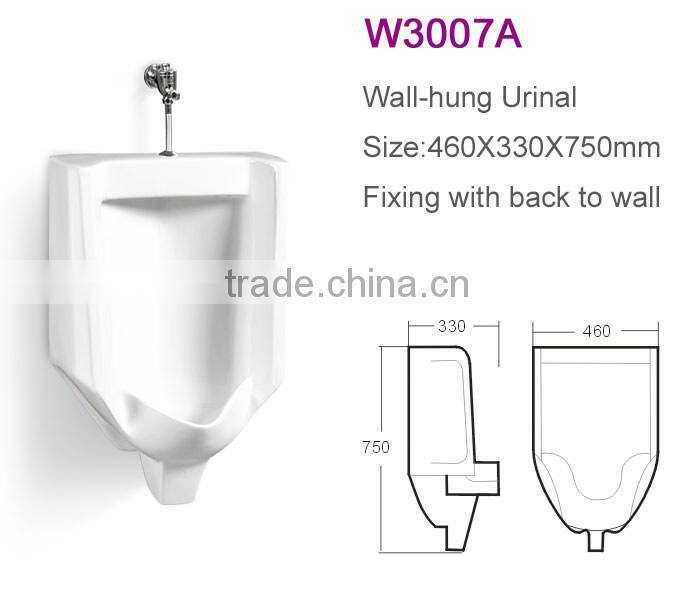 New design wall hung ceramic corner urinal W3007