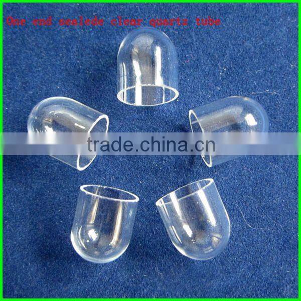 One End Domed Closed Clear Quartz Glass Tube