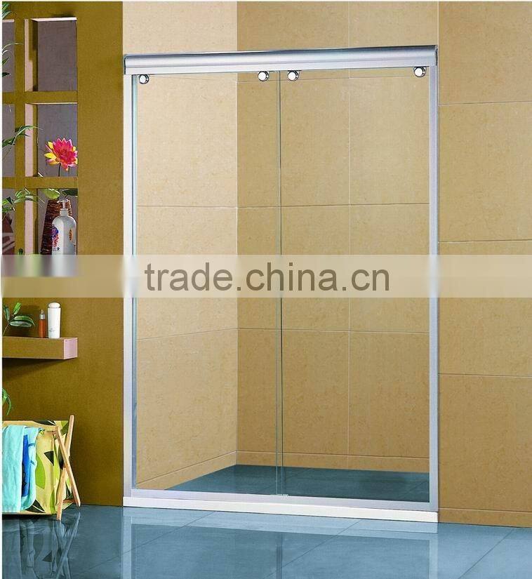 Tempered Glass Bathroom Single Sliding Door