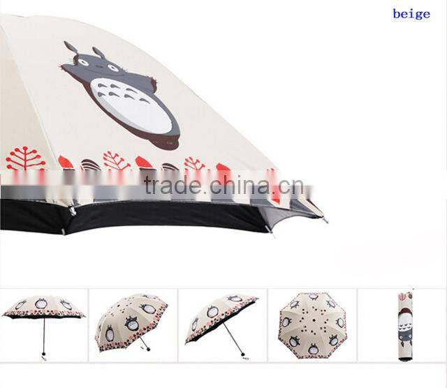 Super vinyl sunshade manual open japanese anime umbrella