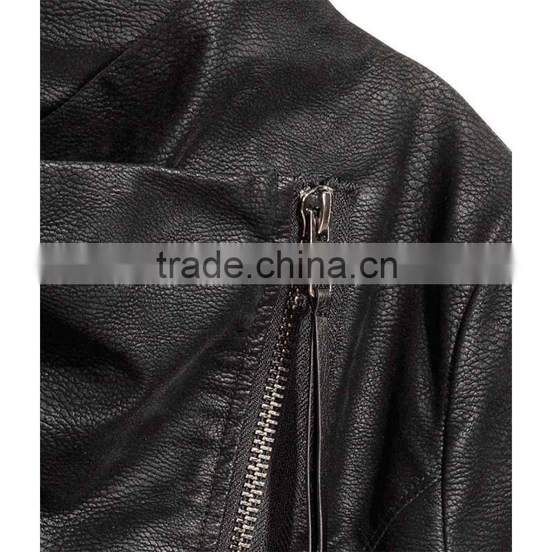 2016 Autumn Latest Imitation Leather Biker Jacket HSJ9466