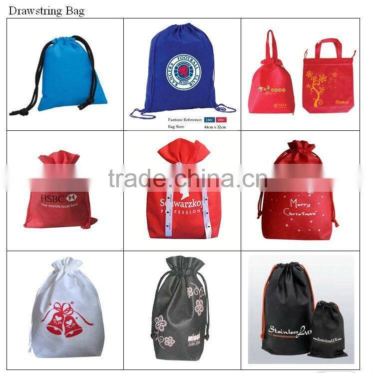 PP non woven drawstring christmas gift bag
