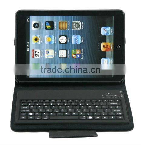 Hot selling Case with silicone bluetooth3.0 keyboard for ipad MINI