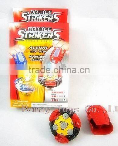 HOT SALES!!!SPINNING TOP, B/O (BATTERY OPERATED) BATTLE TOPS/THE BATTLE STRIKERS with STADIUM / ARENA.ITEM #202951