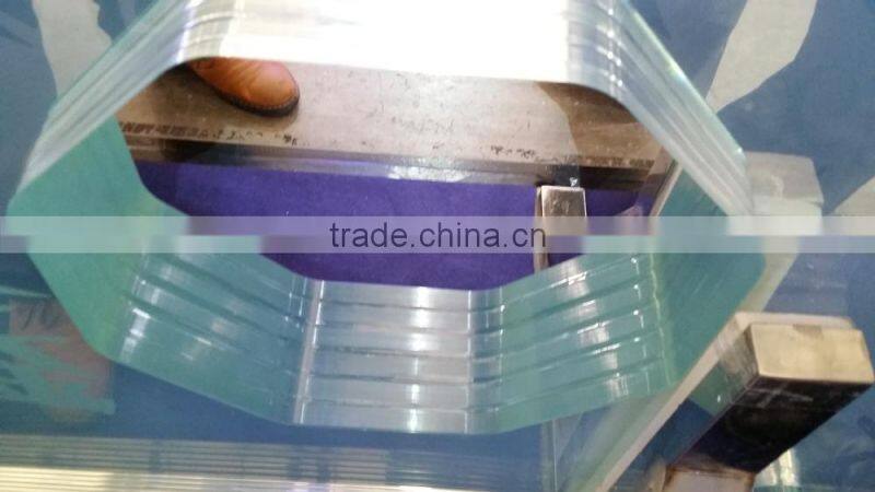 double curve tempered glass/curved building glass