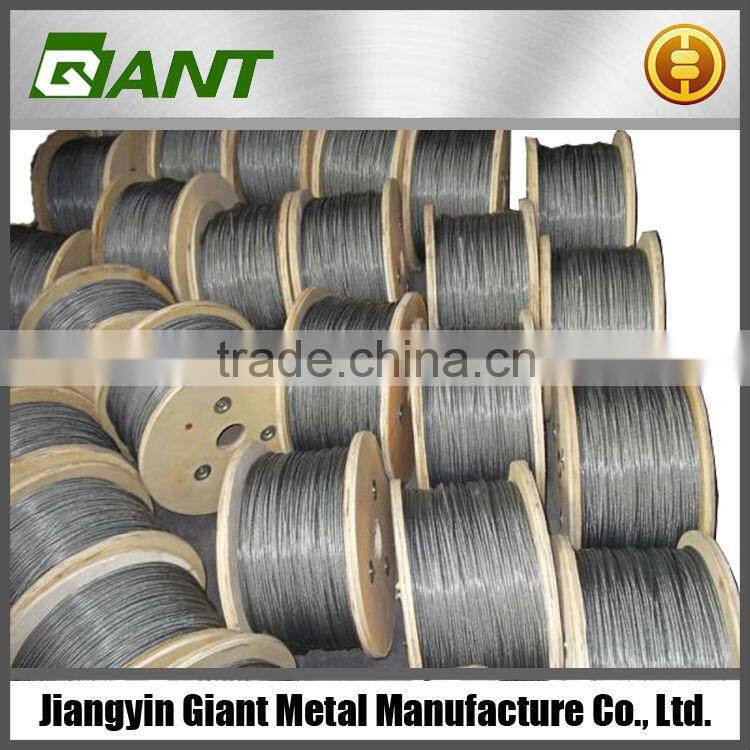 1*19 10mm galvanized steel wire rope