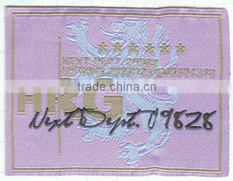 2015 new fashion high quality custom woven main label