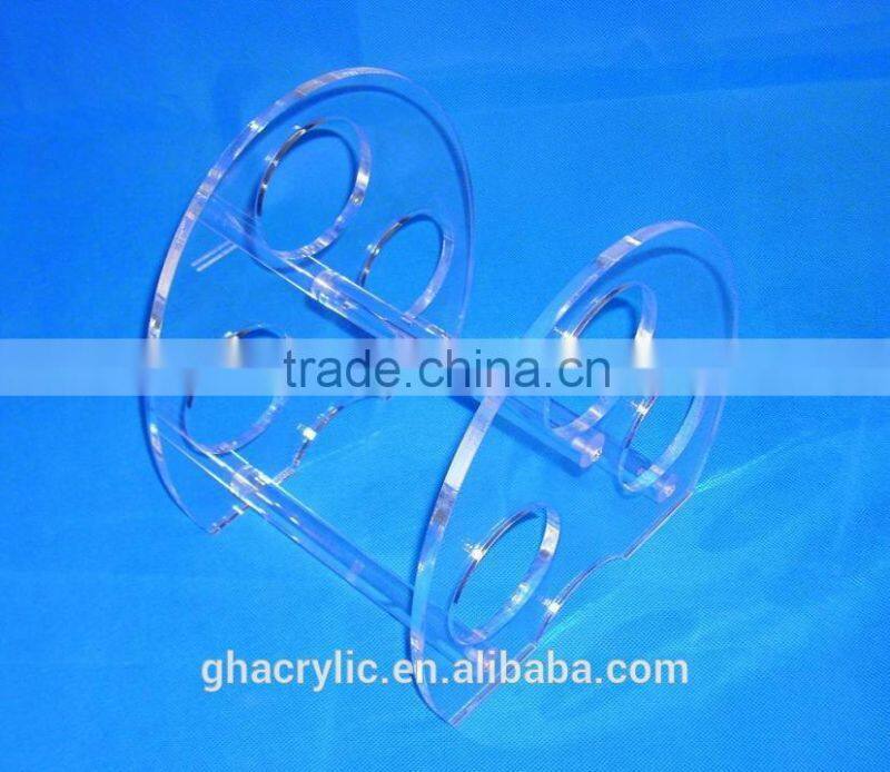 GH-RZ269 2014 Hot sale Different acrylic wine bottle rack display holder,Artistic design acrylic wine display rack