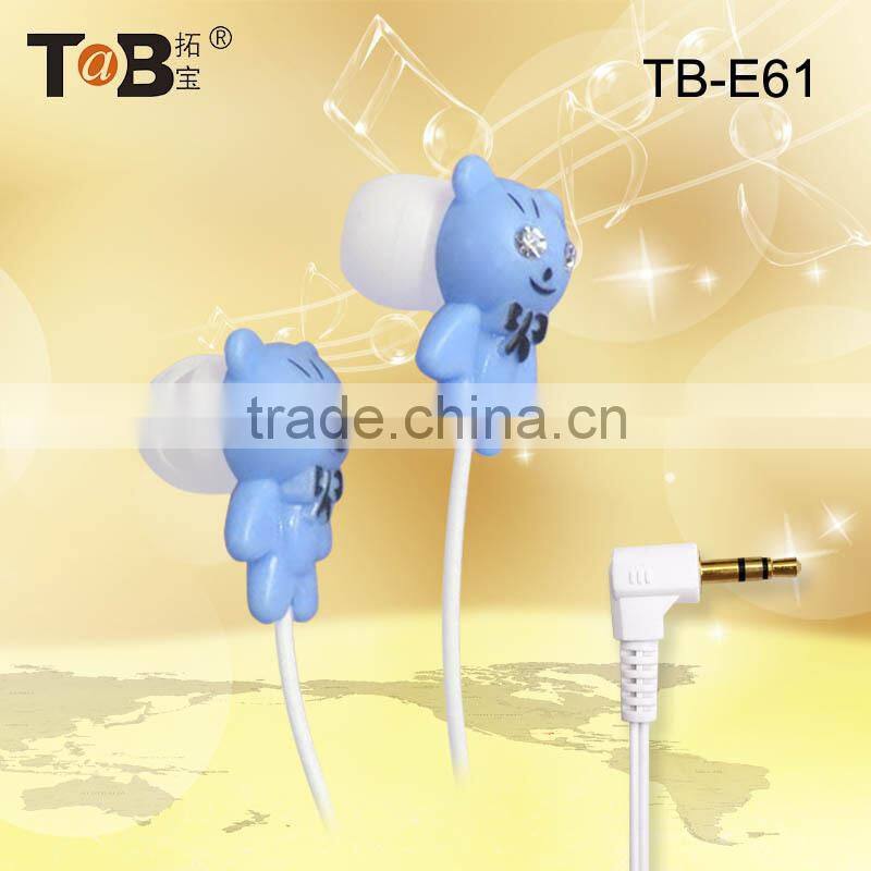 High quality oem earphones, cute animal earphones