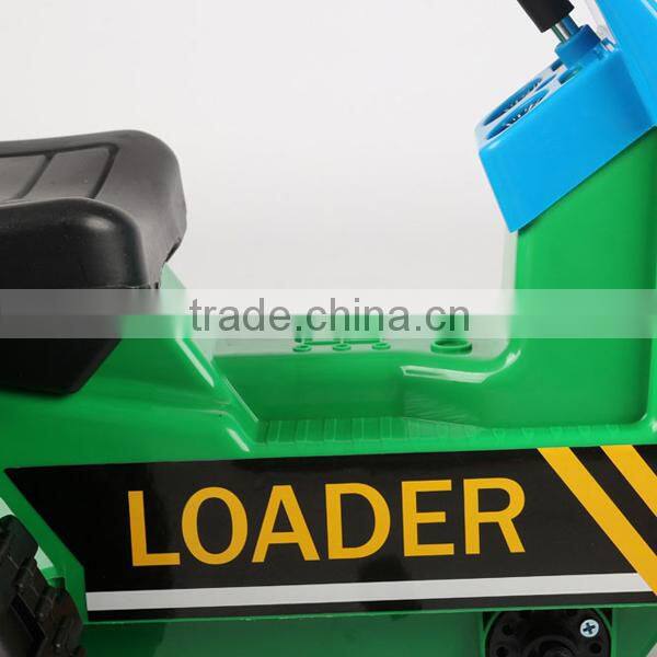 ABS ride on toy excavator style pedal tractor kids car