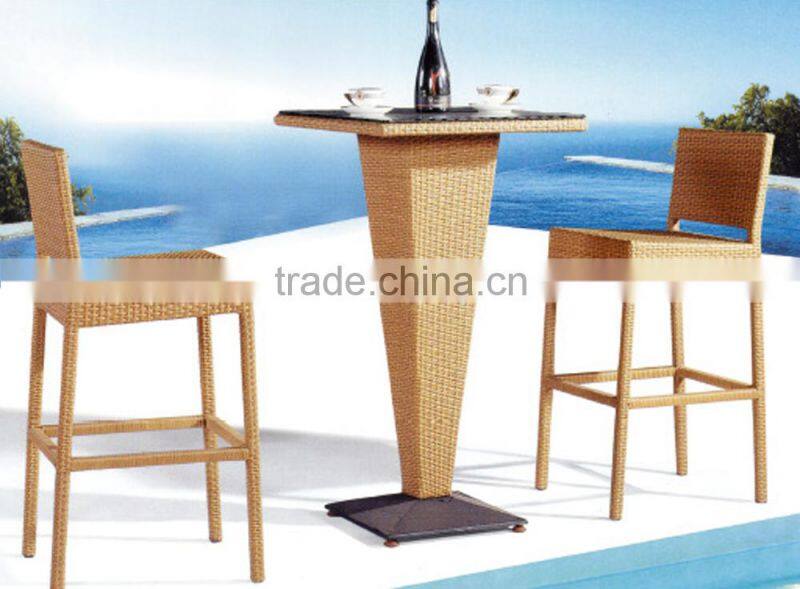 wicker bar table and chair set