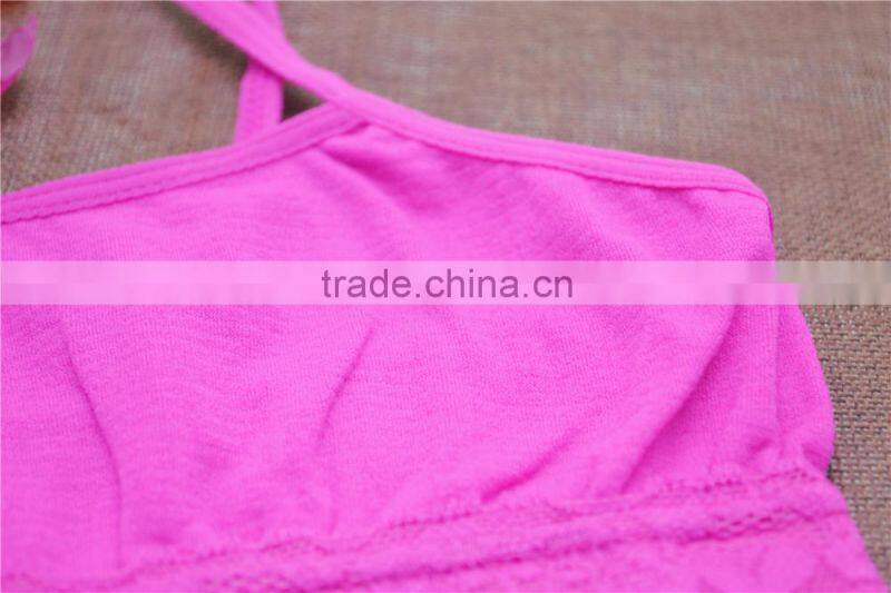 Hot young seamless girls tops in lace underwear for kids