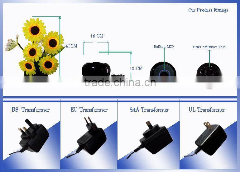 Indoor decoration wedding supplies illuminated fiber optic sunflower
