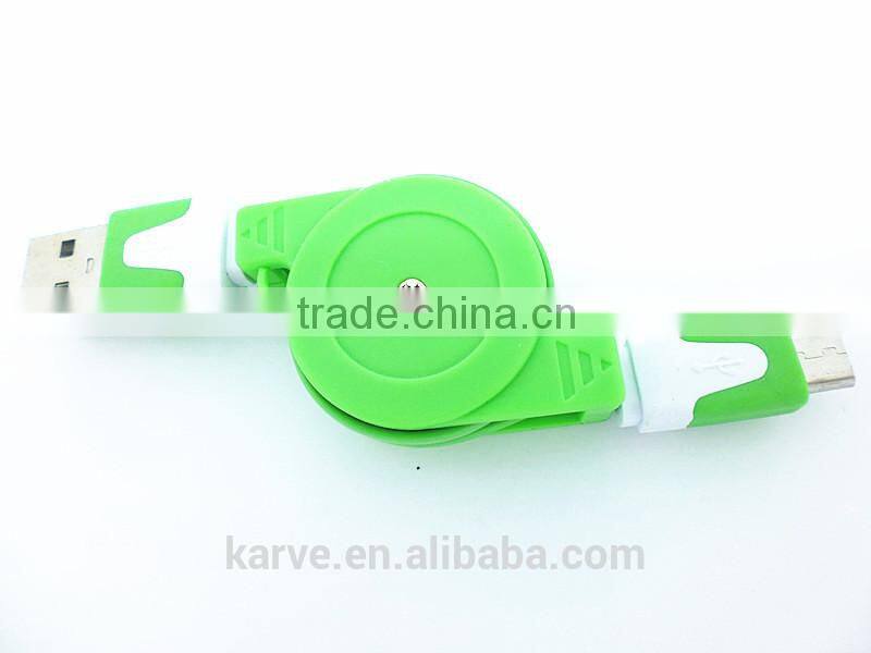 New micro usb cable micro retractable cable portable retractable cable