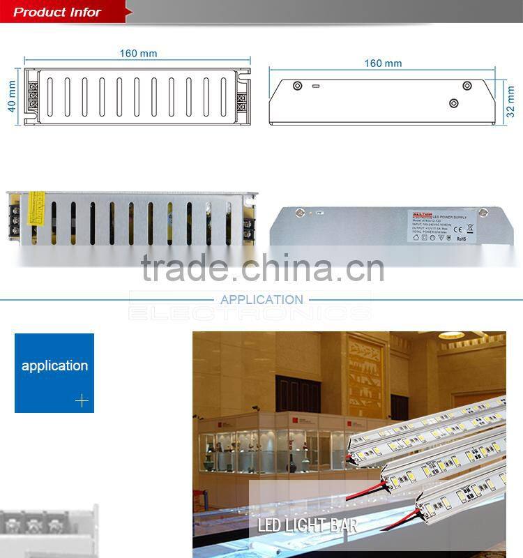 3 year warranty constant voltage 60w 12v led driver