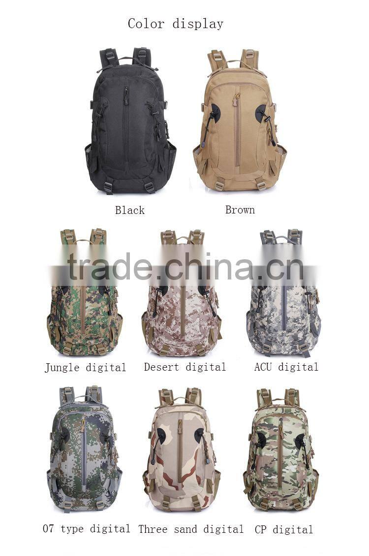 2016 Large capacity camouflage military backpack for outdoor activities