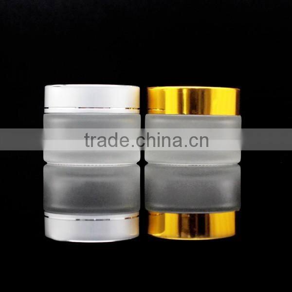 30g glass cream jar with fancy alumininum lid for sale