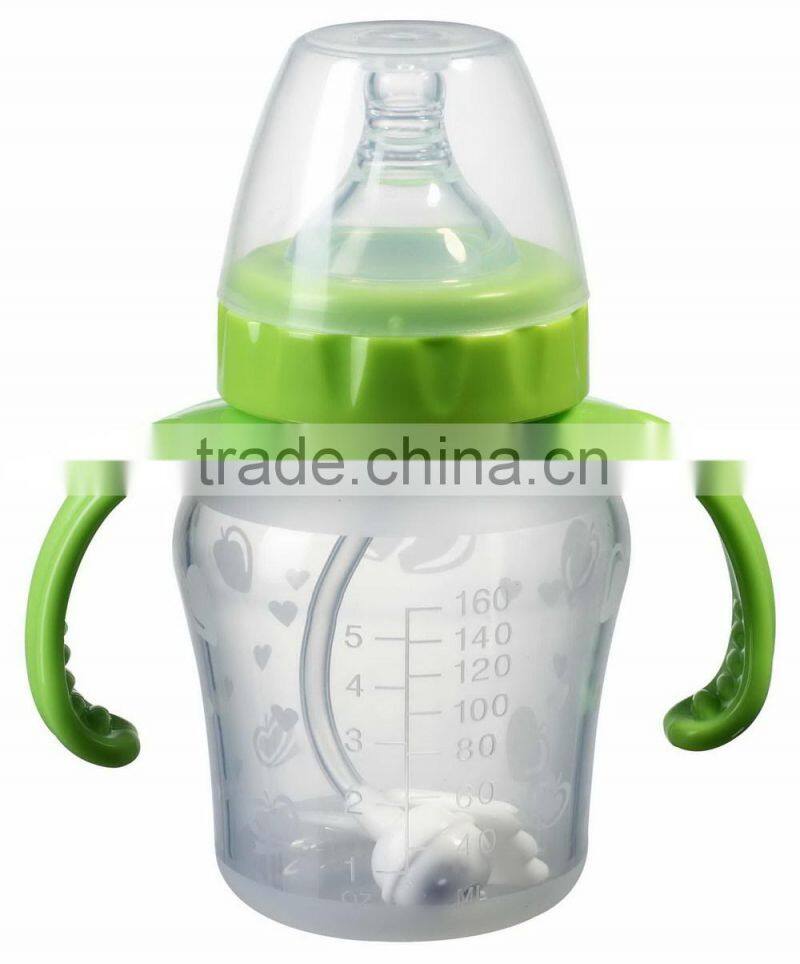 300ML wide neck silicone baby feeding bottle manufacturer