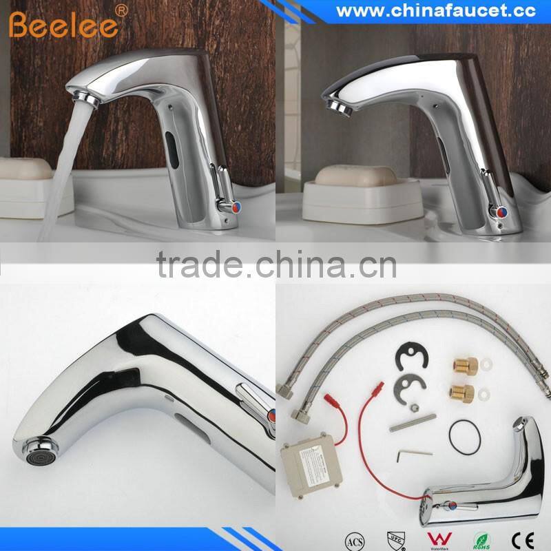 Bathroom Sink Faucet Brass finish with Automatic Sensor (Hot and Cold)(QH0112BA)
