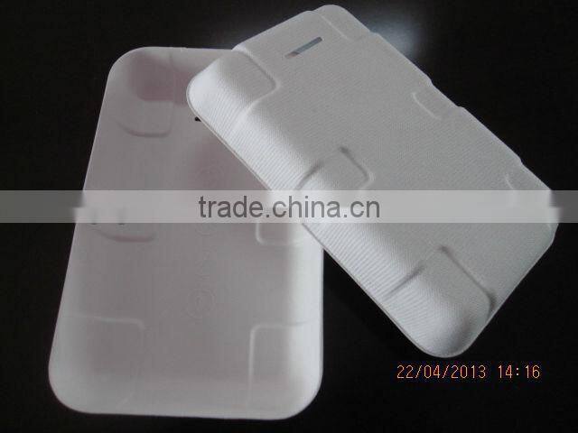 Dongguan Factory 100% Recycle Paper-moulding Molded Paper Pulp Tray,Molded Fibre Bagasse Packaging Tray