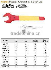 High quality Insulated Non Spark Single Open End Wrench; Die forged; VDE Certificate;China Manufacturer;OEM service; AC 1000V