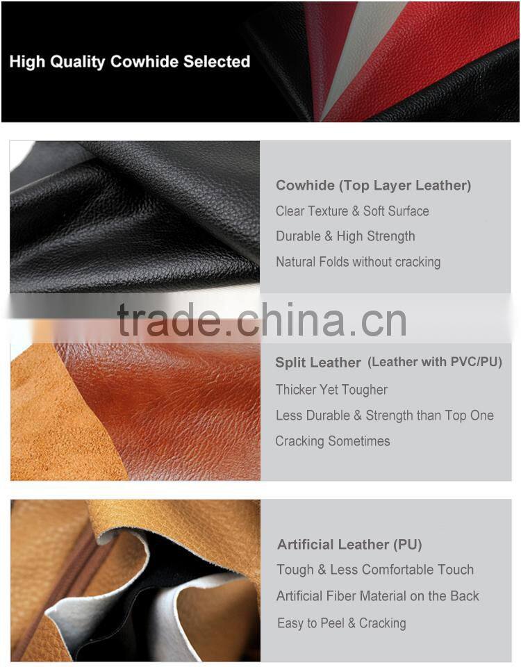 Custom Engraved Logo Three Rings Leather Keyring