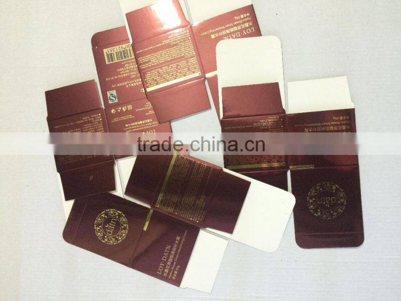 Cosmetics package box gold stamping paper box