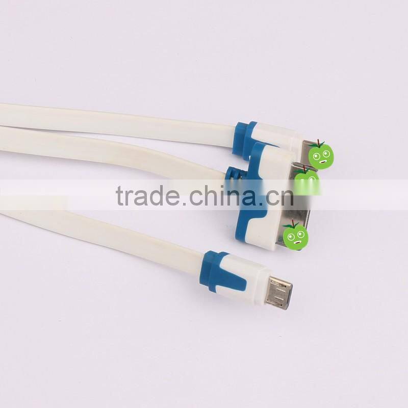 Universal Portable 3 in 1 USB Data Cable Charger for Cell Phone