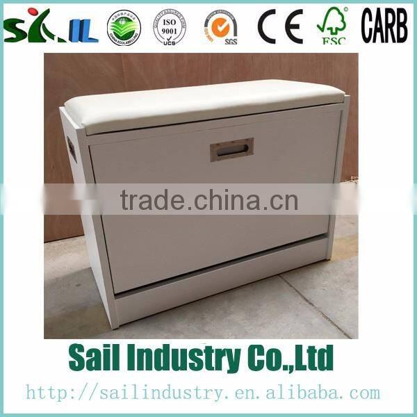 mdf shoe cabinet with seat