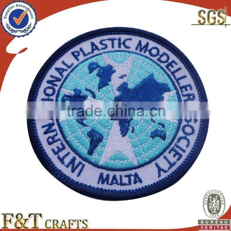 High quality custom souvenir embroidery patch/embroidery biker patch/self-adhesive embroidery patch