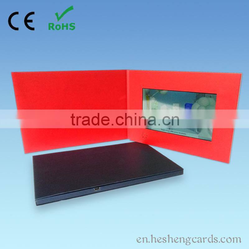 fancy customize video invitation card /lcd video greeting card for invitation