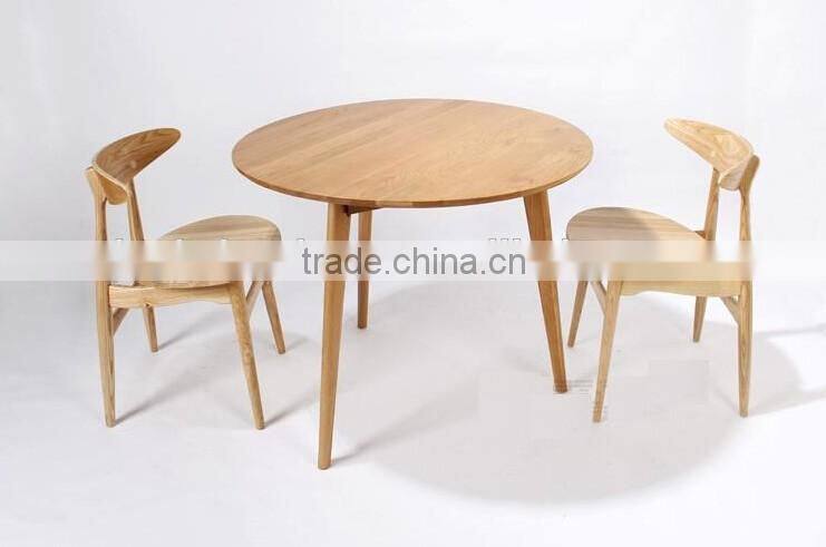 ash wood furniture coffee cafe table ash wood chair natural color, nordic design