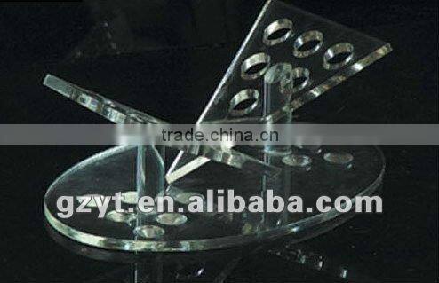 triangle-shaped acrylic test tube cake stand