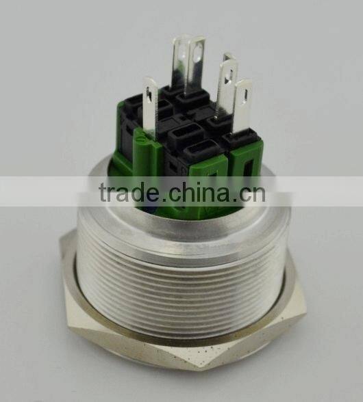 Vandalproof Latching Dot LED Push Button Switch L30(Dia.30mm) Stainless Steel