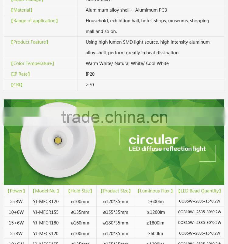 5+3W new model led ceiling light