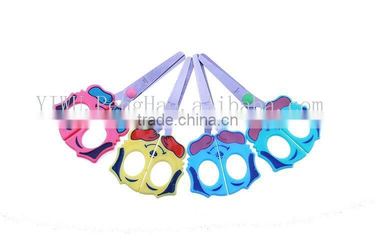 Chinese chip colorful student scissors with animal shaped handle paper cutter