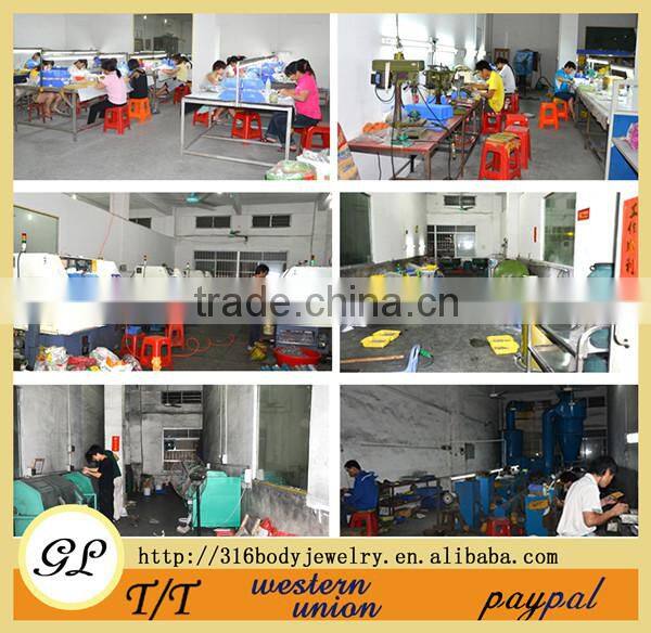 BA01073 lollipop logo fashion industrial barbell earrings , cool industrial body piercing