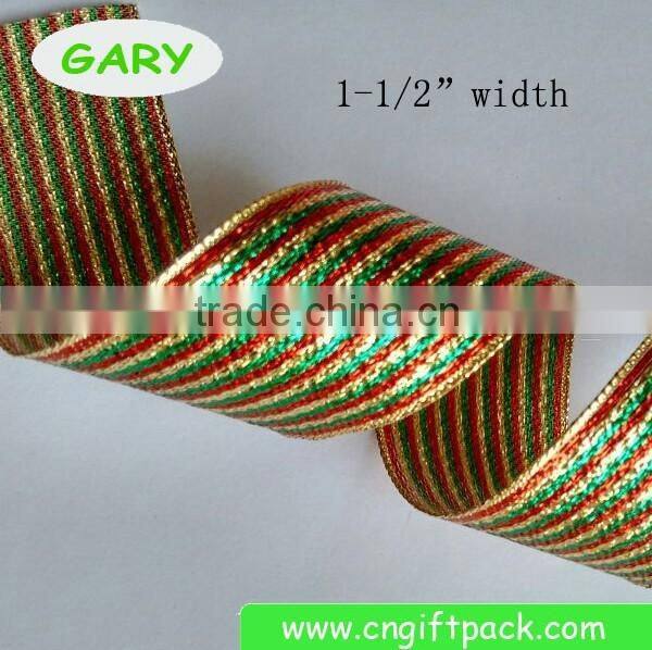 1-1/2" Wired Decorative Christams Ribbon