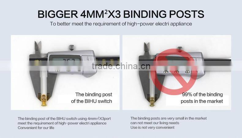 Good quality shanghai BIHU factory price wall gang light switch for sale