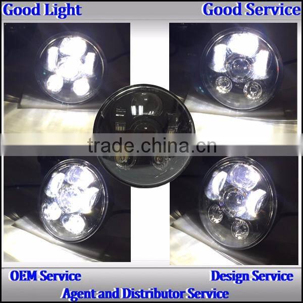 CE RoHS ISO9002 IP67 5.75'' 45w 12v DC 4000lm to 2800lm per kit Hi/Lo beam motorcycle headlight lamp for h-arley d-avision