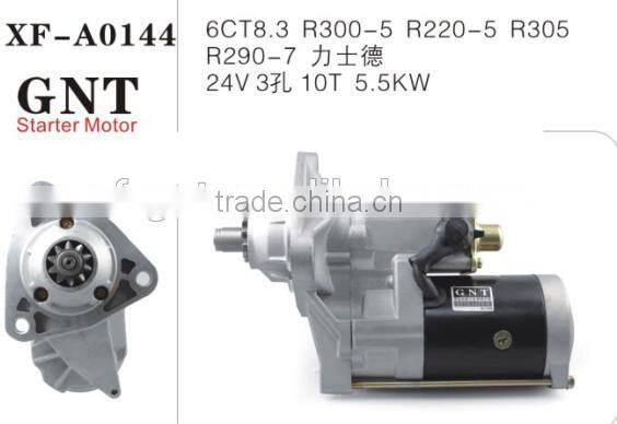 excavator engine starter motor for R300-5 R220-5 R305 6CT8.3