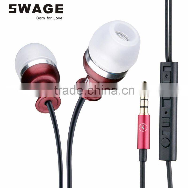PH-E02A high quality comfortable metal earphones with micphone good quality earphones