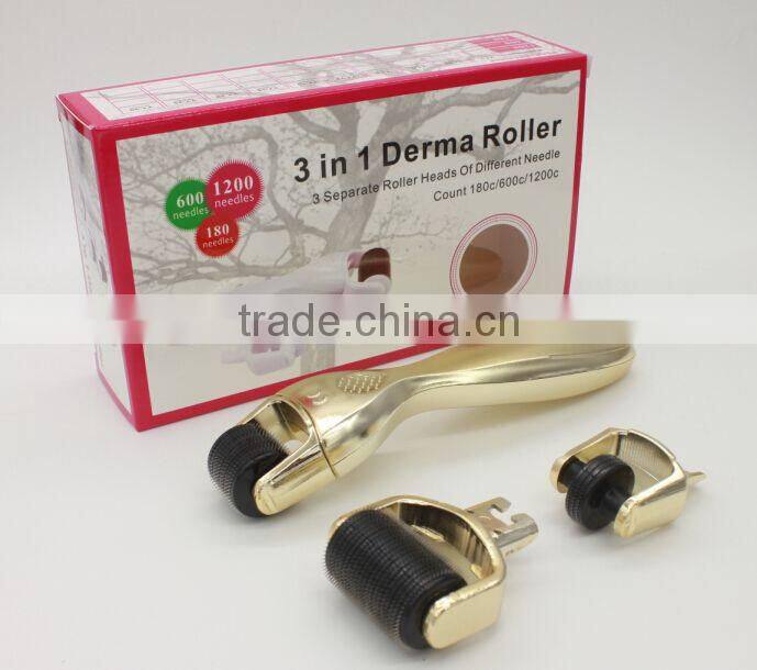 Huafu 2016! OEM factory wholesale changeable needles kit gold derma roller