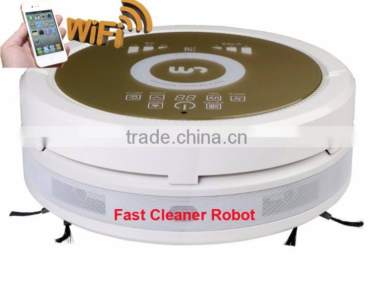 Smartphone WIFI APP Control robot vacuum cleaner wet QQ6KDM updated with Air purifier,3350MAH Lithium battery