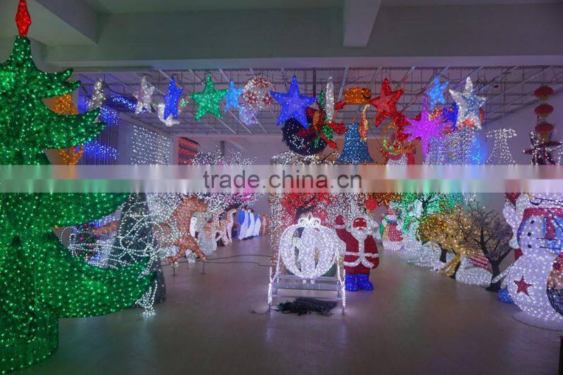 Hot sale christmas light with santa car and reindeer holiday time led light outdoor decoration