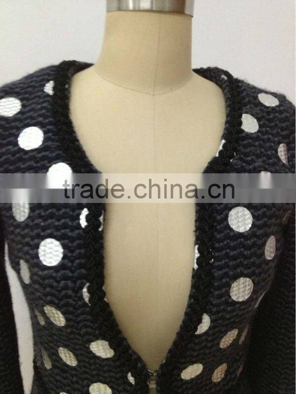 ladies long sleeve wool open front cardigan 2016