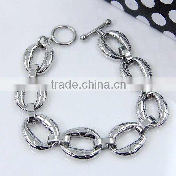 Stainless steel cuban link bracelets bangles gold plated customize bracelets