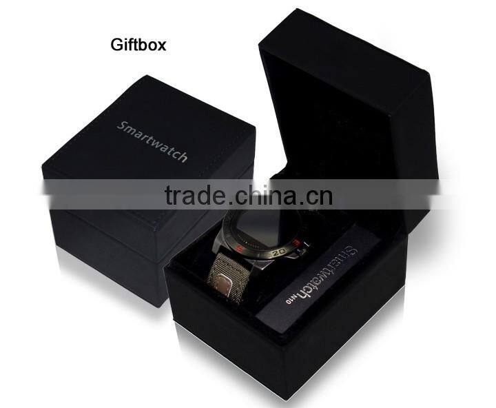 Smart watch Round Shape Screen Bluetooth Smart Wrist Leather Watch for Iphone and Android